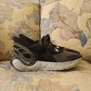 Nike Black and Gray Slip-On Athletic Shoes